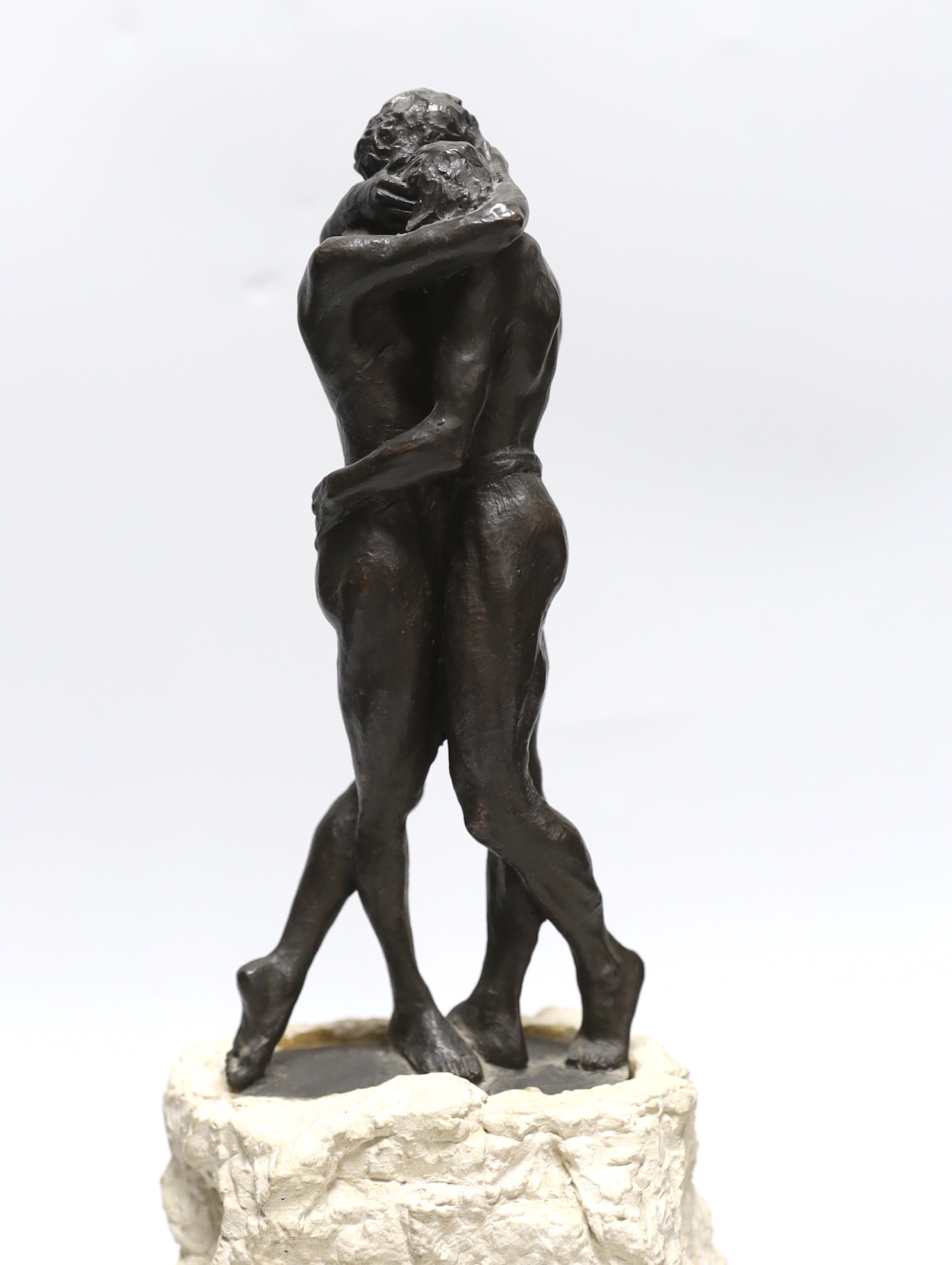 Josep Bofill (born 1942). A contemporary bronze sculpture, 'Love', a signed limited edition, 32cm tall